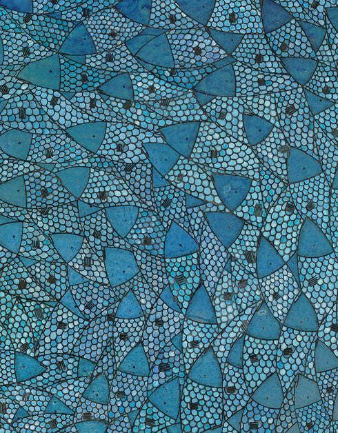 Blue Sardines | Framed Giclee Print on Canvas